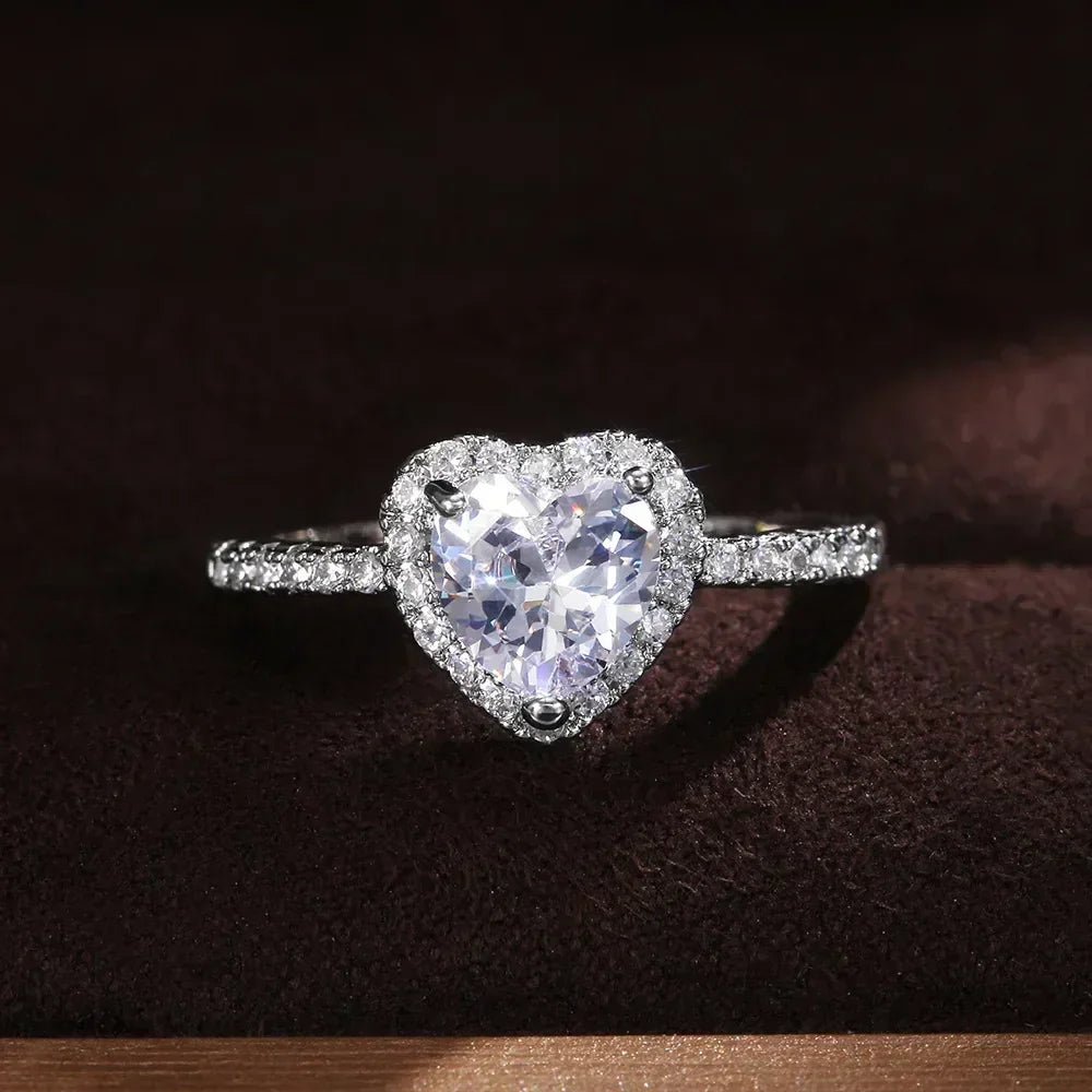 New European and American Peach Heart Ring