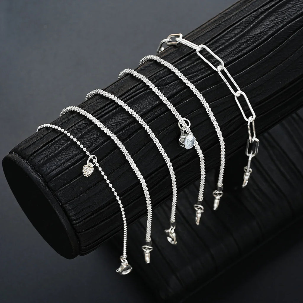 6 Pcs Fashion Gold Color Sparkling Adjustable Bracelets Set