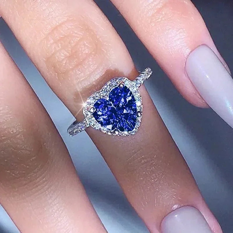 New European and American Peach Heart Ring