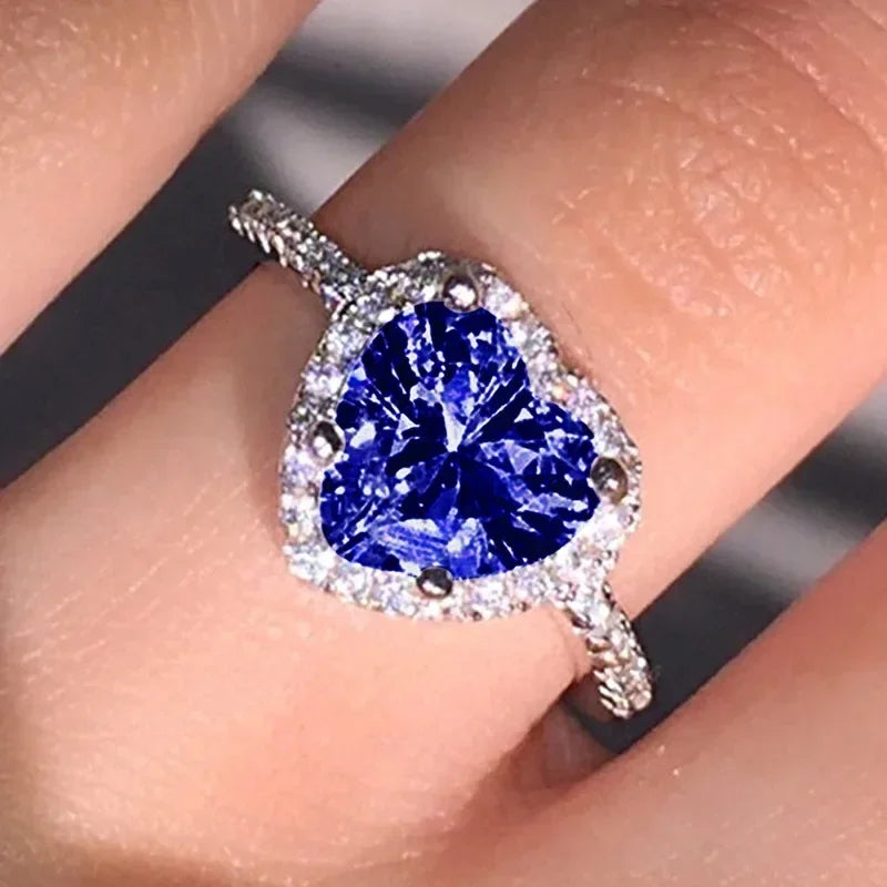New European and American Peach Heart Ring