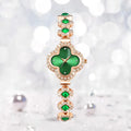 Clover bracelet watch with quartz