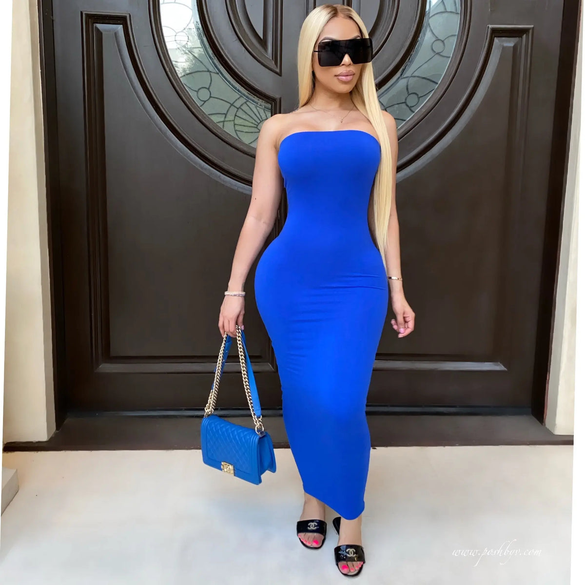 Women's Sexy Sleeveless Chest Wrapped Long Beach Dress