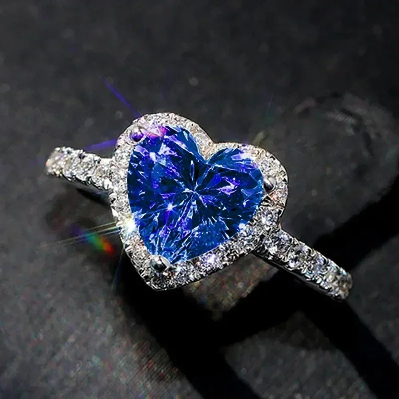 New European and American Peach Heart Ring