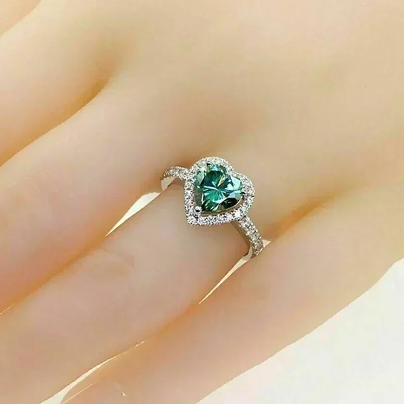 New European and American Peach Heart Ring
