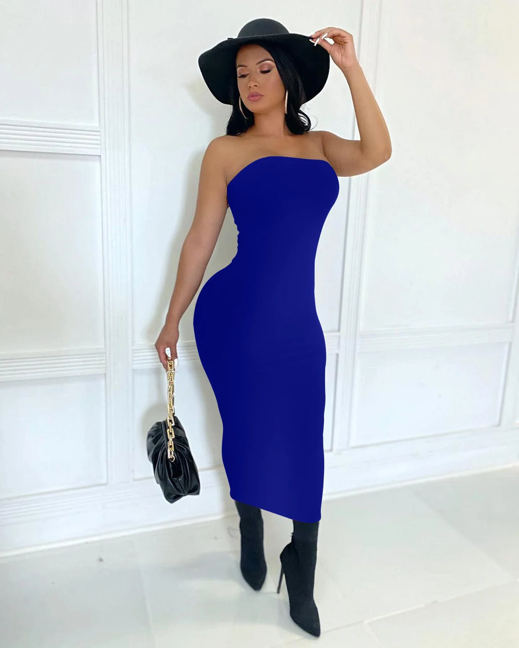 Women's Sexy Sleeveless Chest Wrapped Long Beach Dress