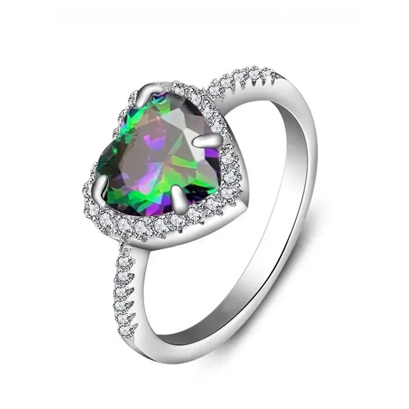 New European and American Peach Heart Ring