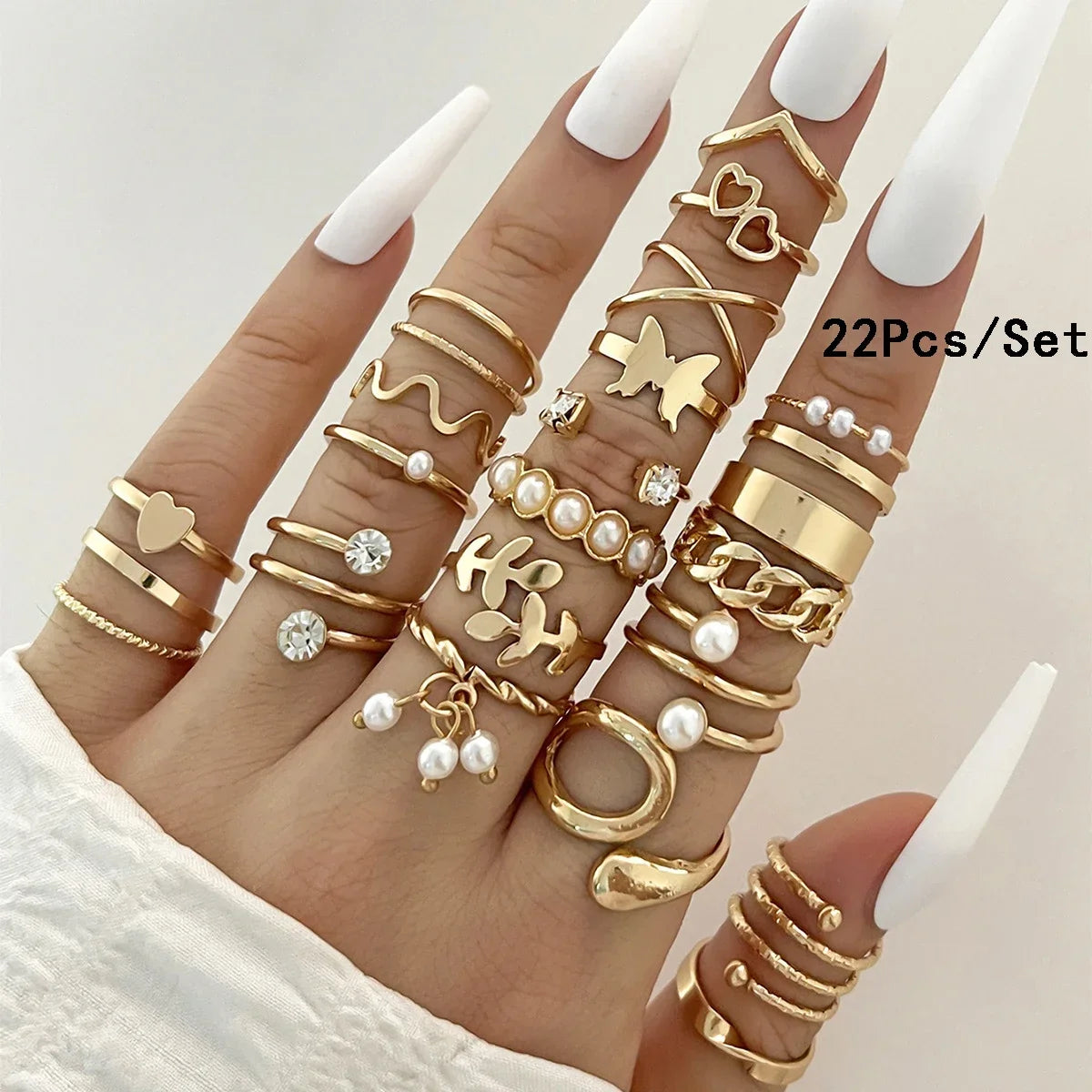 30Pcs Bohemian Geometric Knuckle Rings Set