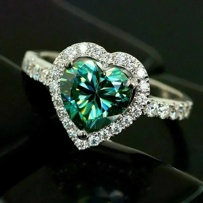 New European and American Peach Heart Ring