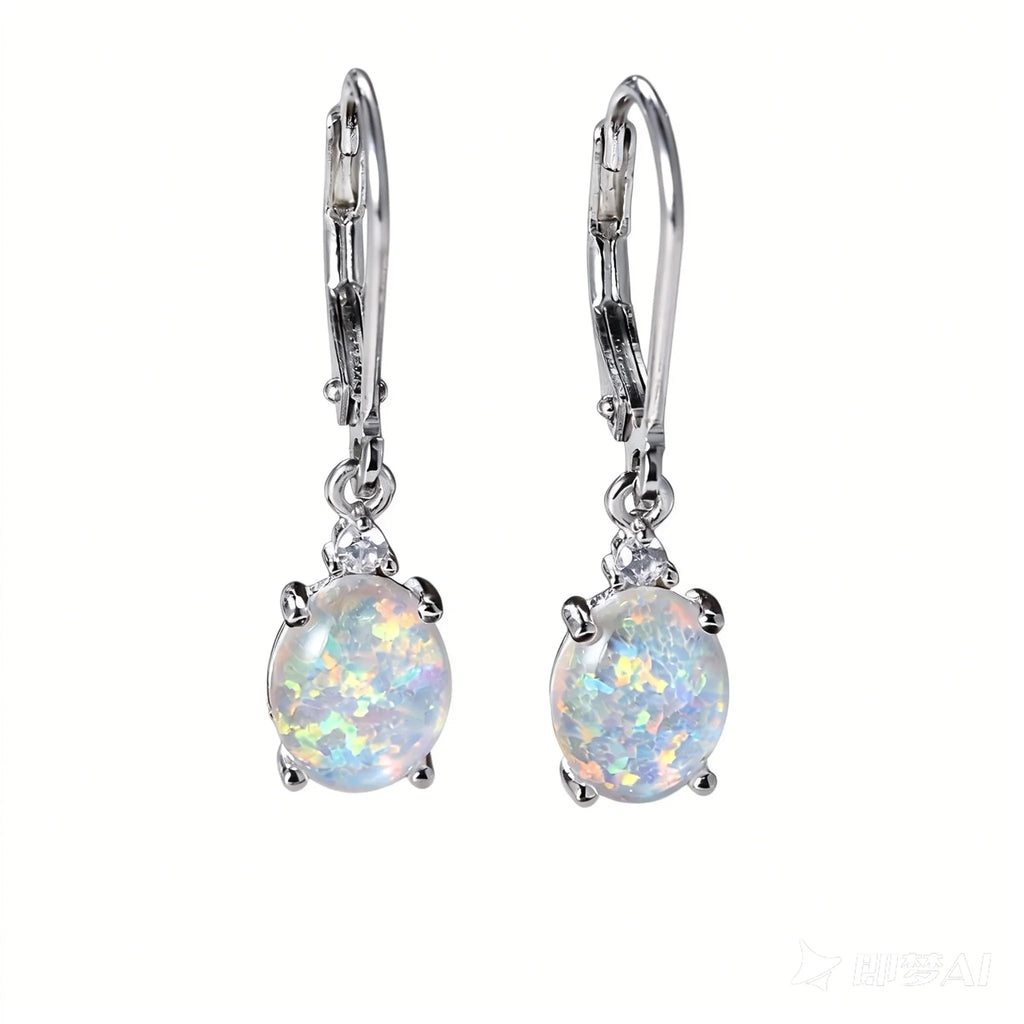 S925 Silver round Crystal Pearl Mother-of-Pearl Earrings