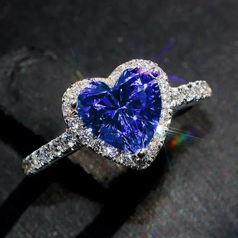New European and American Peach Heart Ring