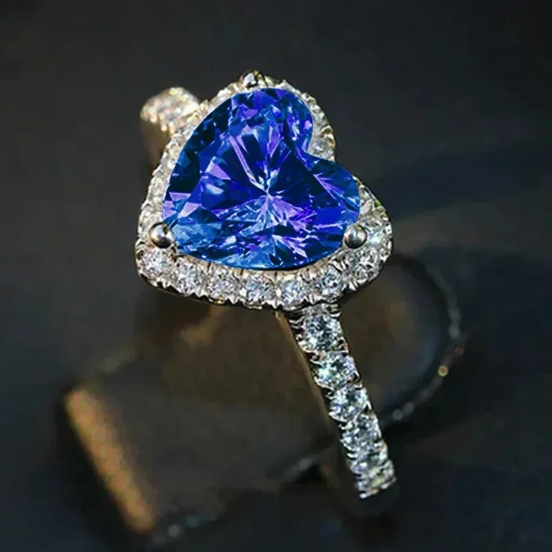 New European and American Peach Heart Ring