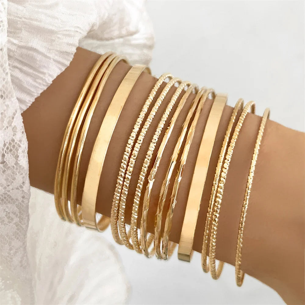 14 Pcs Trendy Boho Bracelet Set