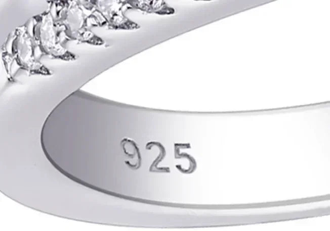 2 Piece Tear Drop Shape Ring .925