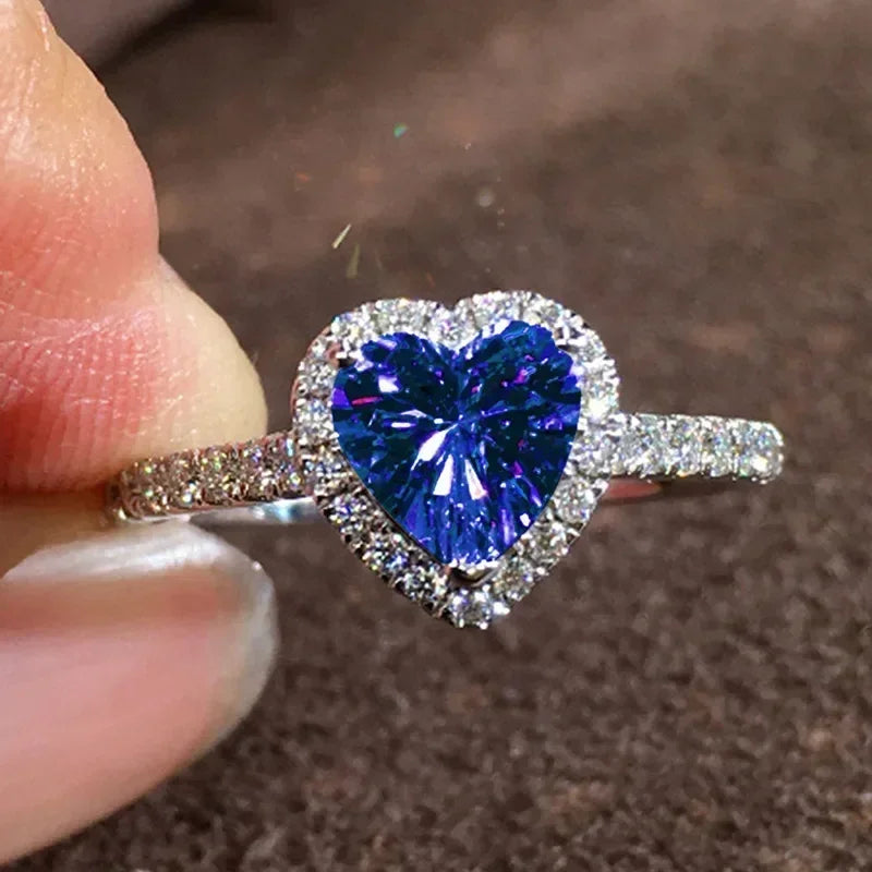 New European and American Peach Heart Ring