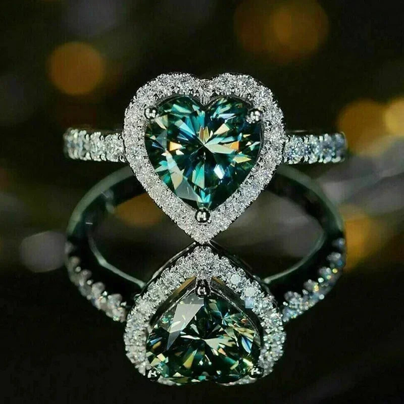 New European and American Peach Heart Ring