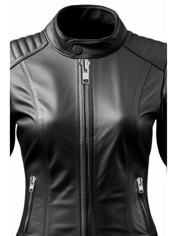 Ava Stylish Black Leather Jacket