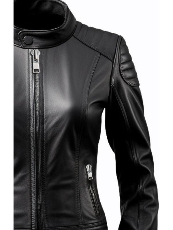 Ava Stylish Black Leather Jacket
