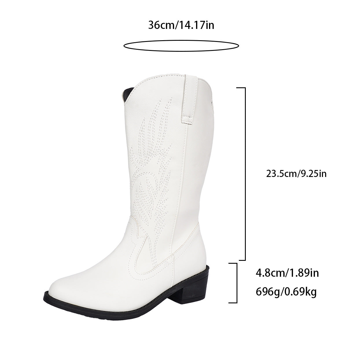Womens Leather And Suede Denim Boots