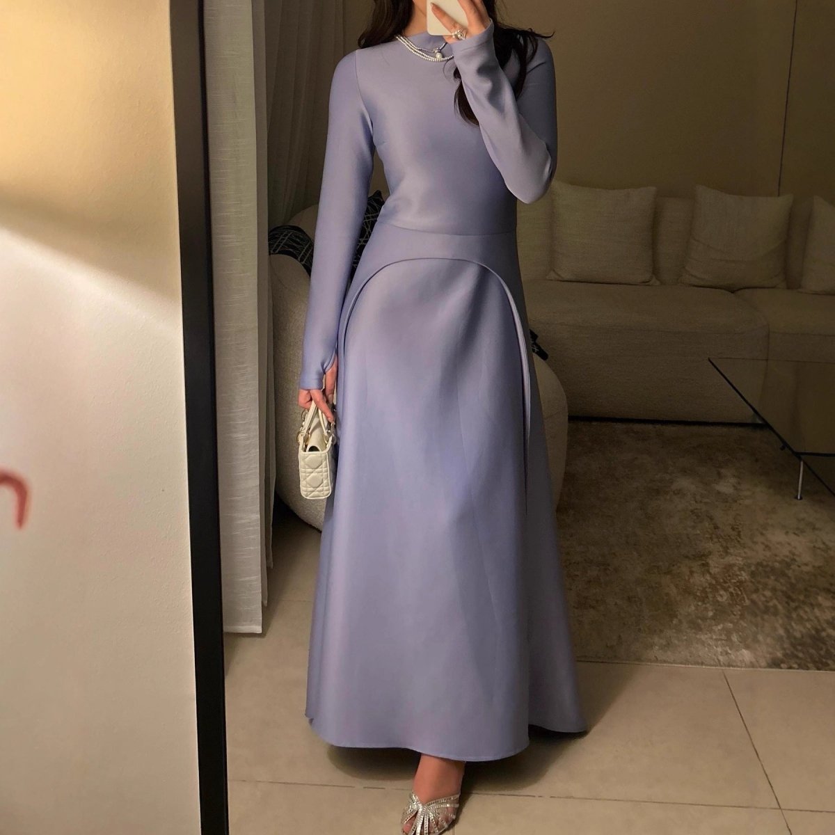 Elegant Long Sleeve Modest Gown