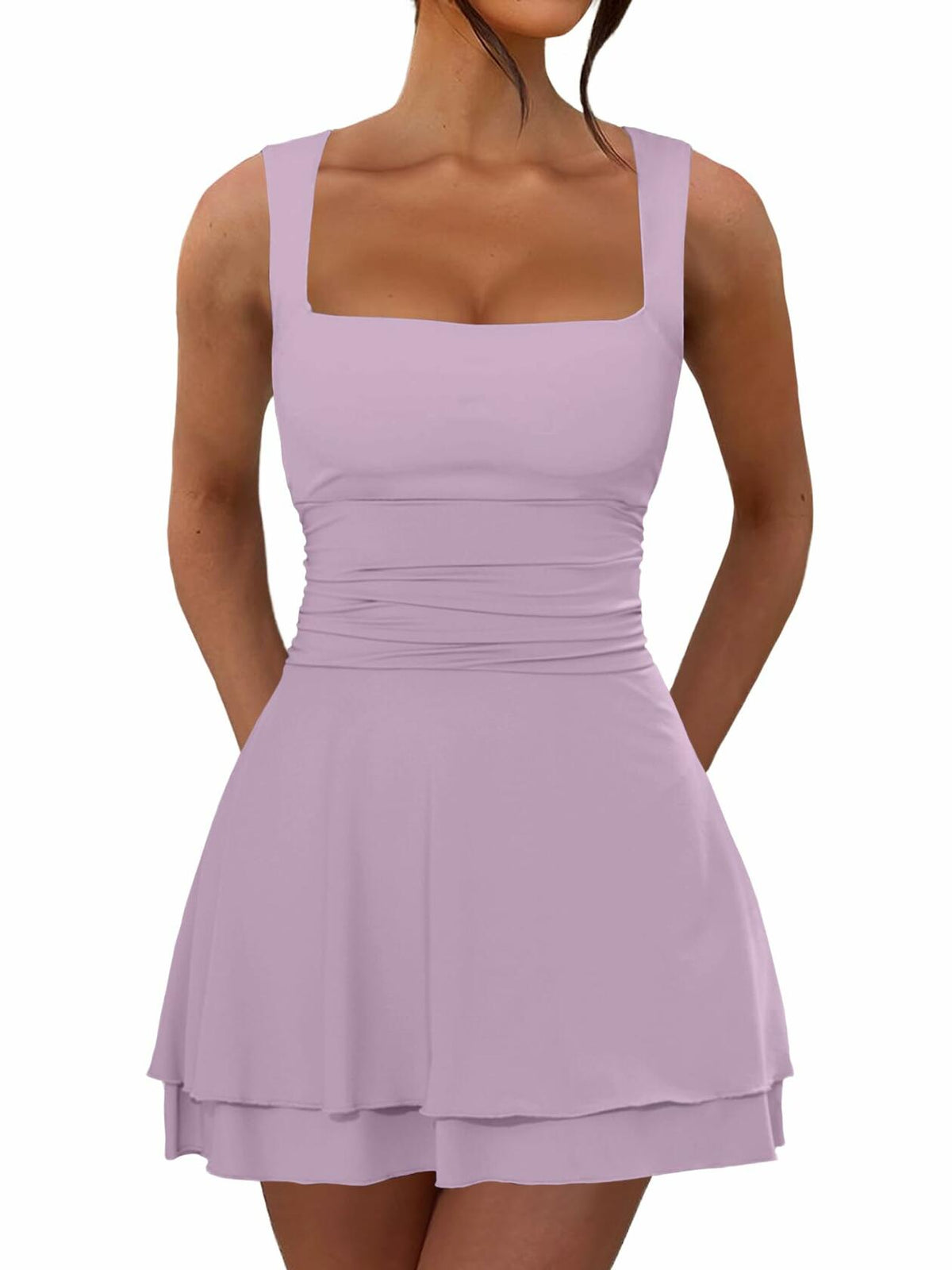 Women's Mini Dress Light Purple Size M