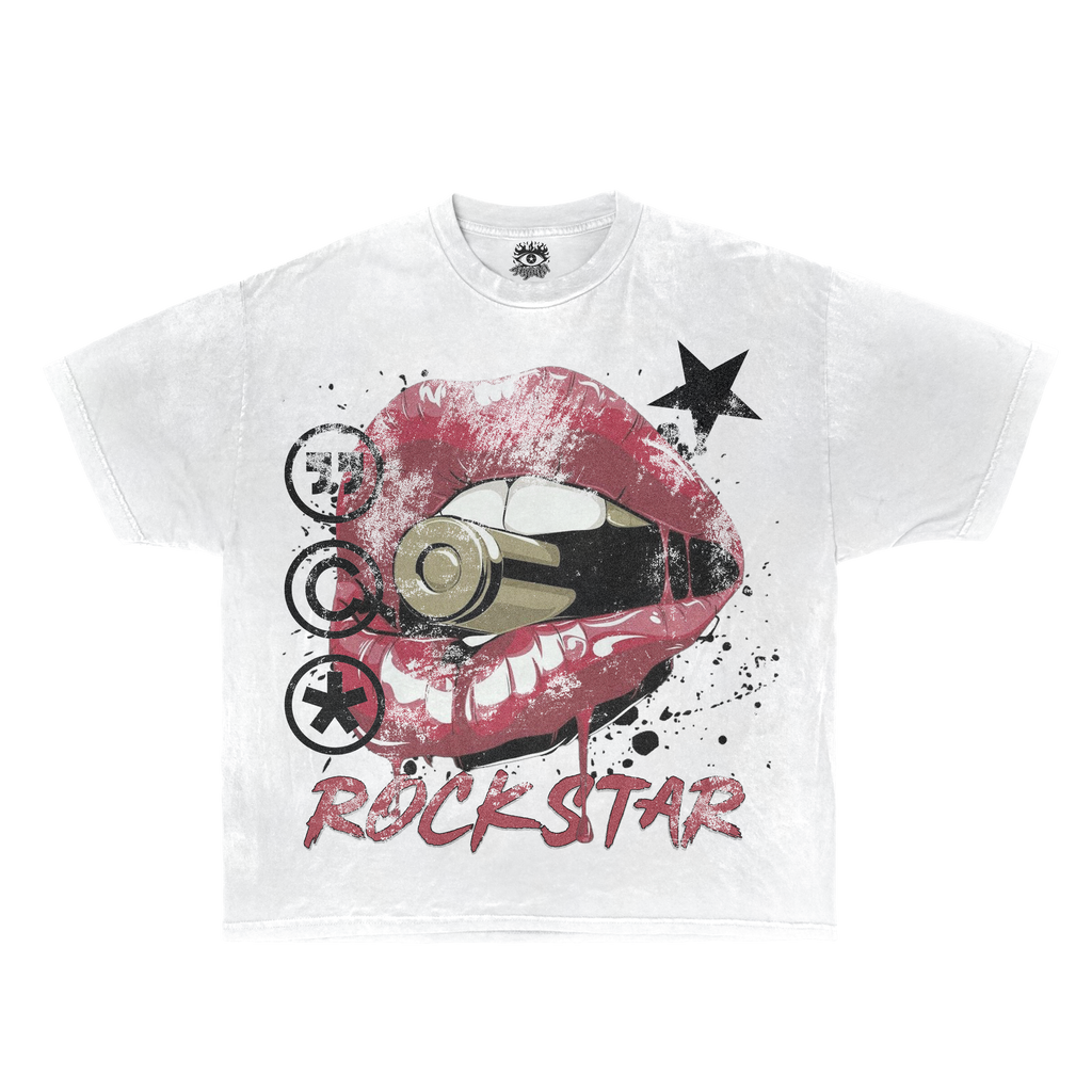 Rockstar Streetwear White Cotton Tee
